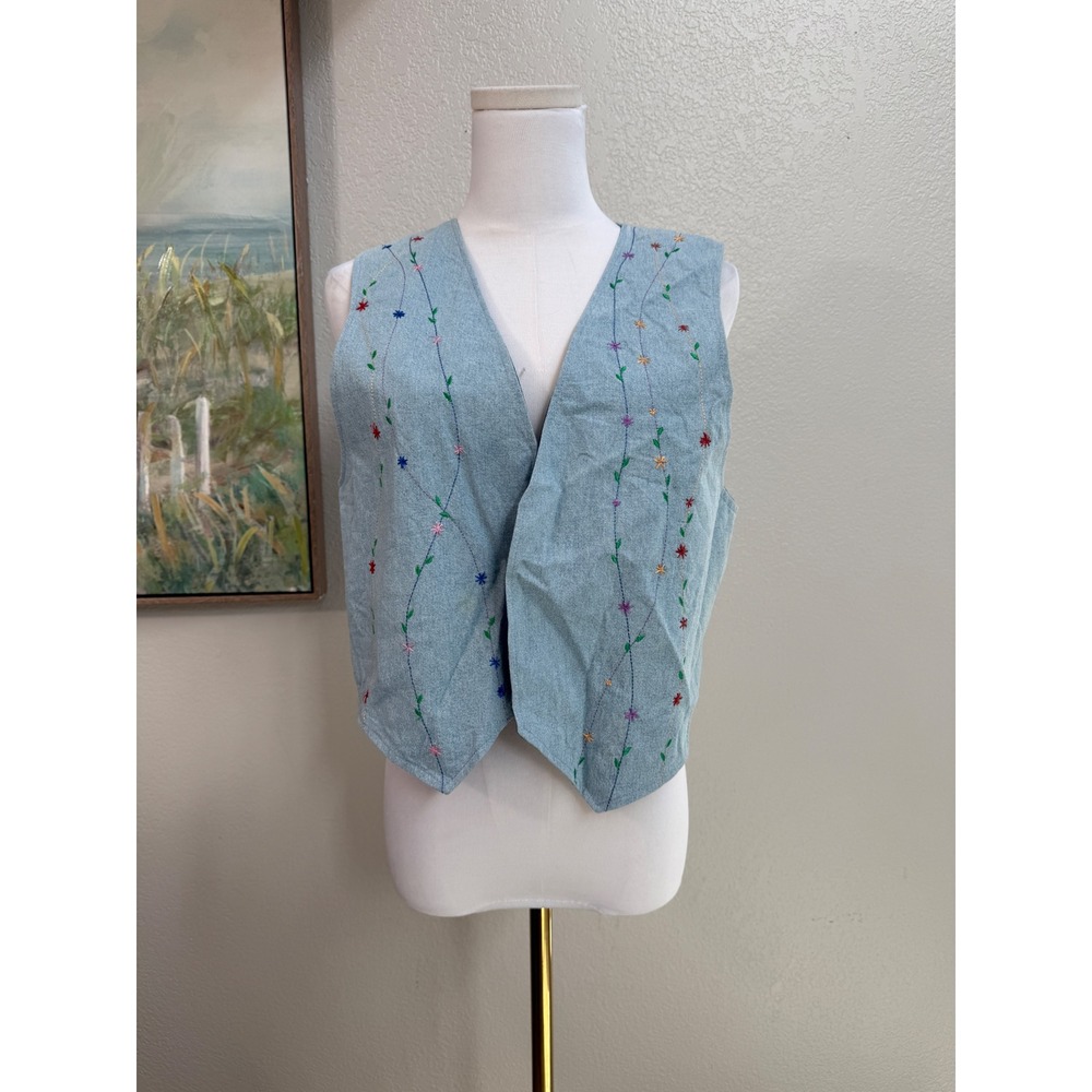 Floral Embroidered Vest